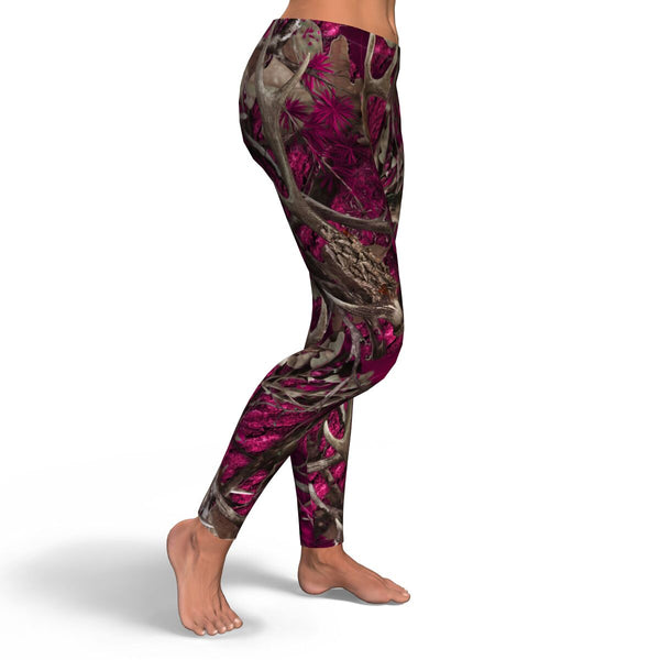 Pink Hunting Leggings AOP - Christmas/Halloween Gift for Hunting Lovers