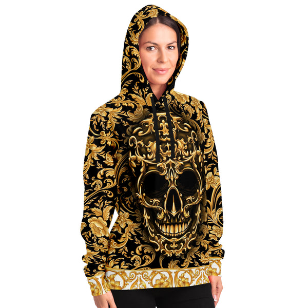 Baroque Skull Athletic Hoodie AOP - Christmas Gift for Men and Women