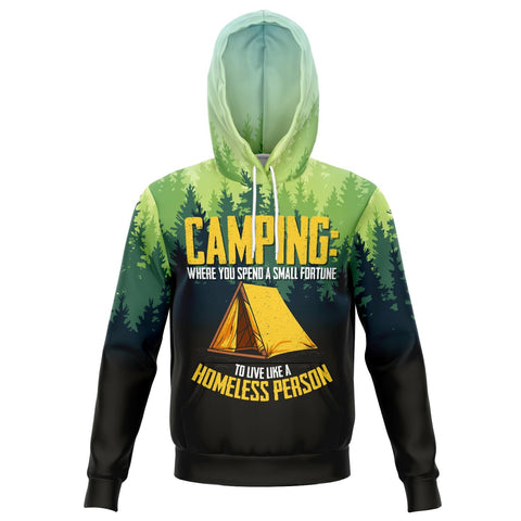 Live Like a Homeless Person Camping Athletic Hoodie Christmas Gift