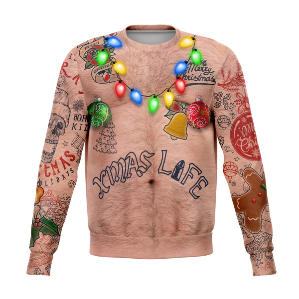 Funny Topless Fashion Ugly Sweatshirt AOP - Xmas Gift