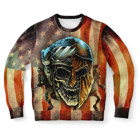 Spartan Warrior Soldier Funny Athletic Sweatshirt 3D AOP - Christmas Gift for Men and Women