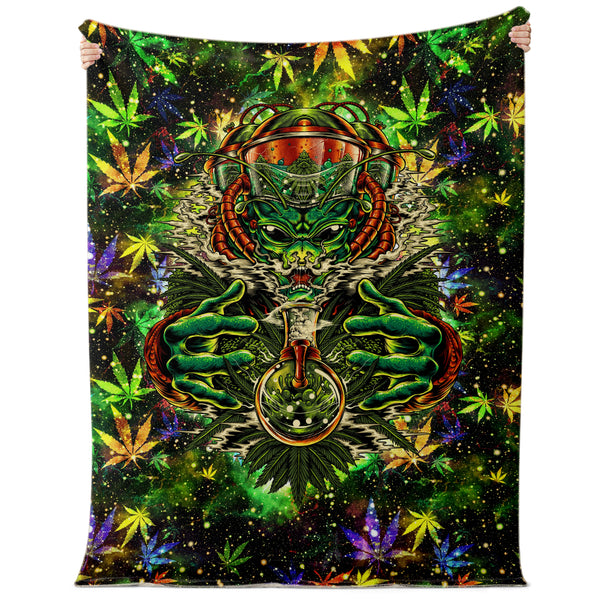 Cannabeast Premium Microfleece Blanket AOP - Christmas Gift for Men and Women