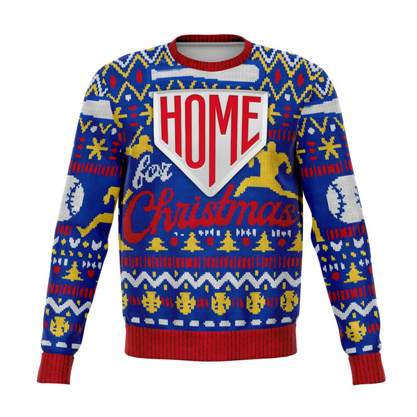 Home For Christmas Baseball Ugly Xmas Design - Fashion Sweatshirt