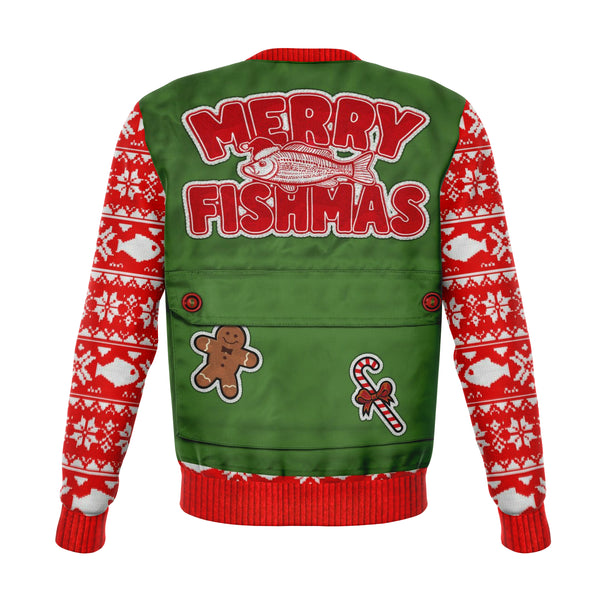 Merry Fishmas Fashion Ugly Sweatshirt AOP - Christmas Gift
