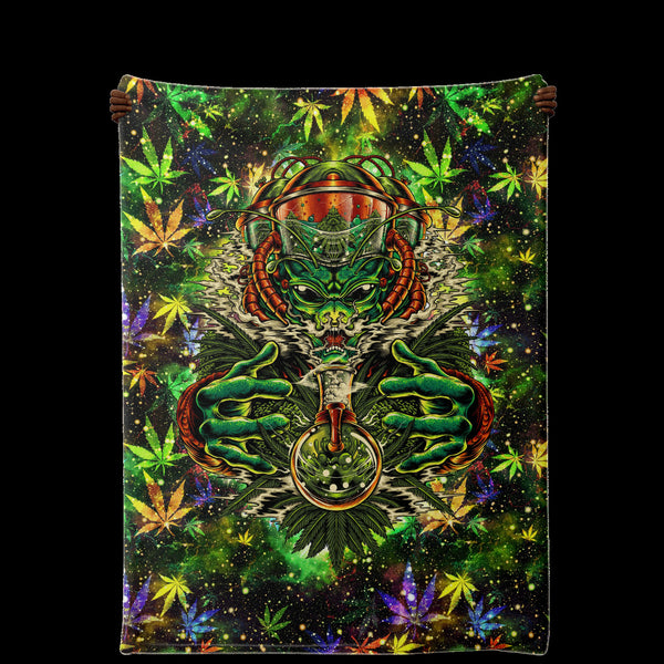 Cannabeast Premium Microfleece Blanket AOP - Christmas Gift for Men and Women