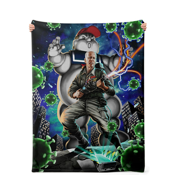 Bidenbuster Funny Premium Microfleece Blanket AOP - Christmas Gift