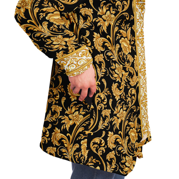 Baroque Skull Microfleece Cloak AOP - Christmas Gift for Men and Women
