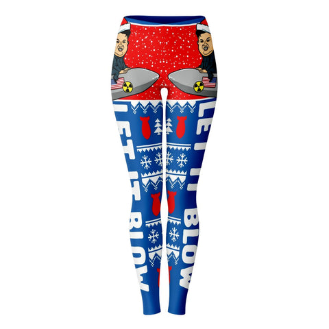 LET IT BLOW premium leggings for christmas-Ugly Xmas Gift