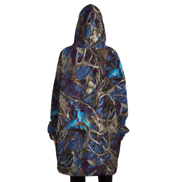 Turquoise Hunting Camouflage Snug Hoodie AOP - Christmas/Halloween Gift