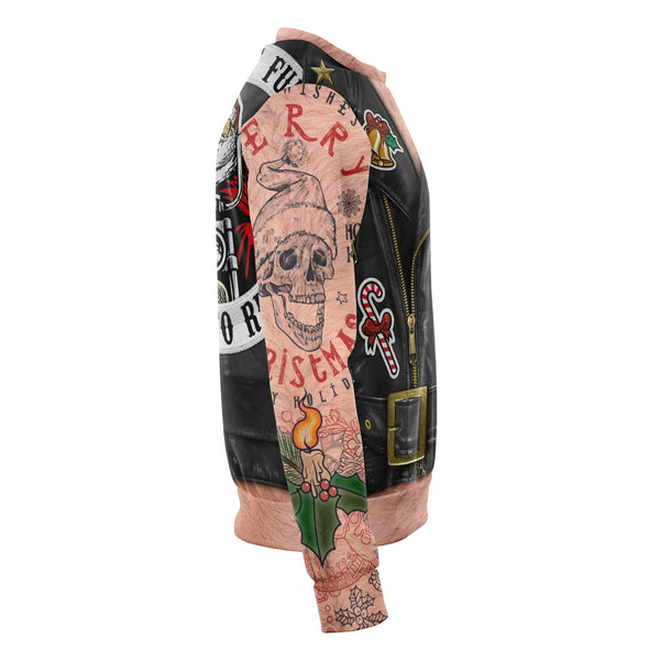 Oh What Fun Nude Ugly Xmas Sweatshirt AOP Motorcycle- Christmas/Halloween Sweater Gift