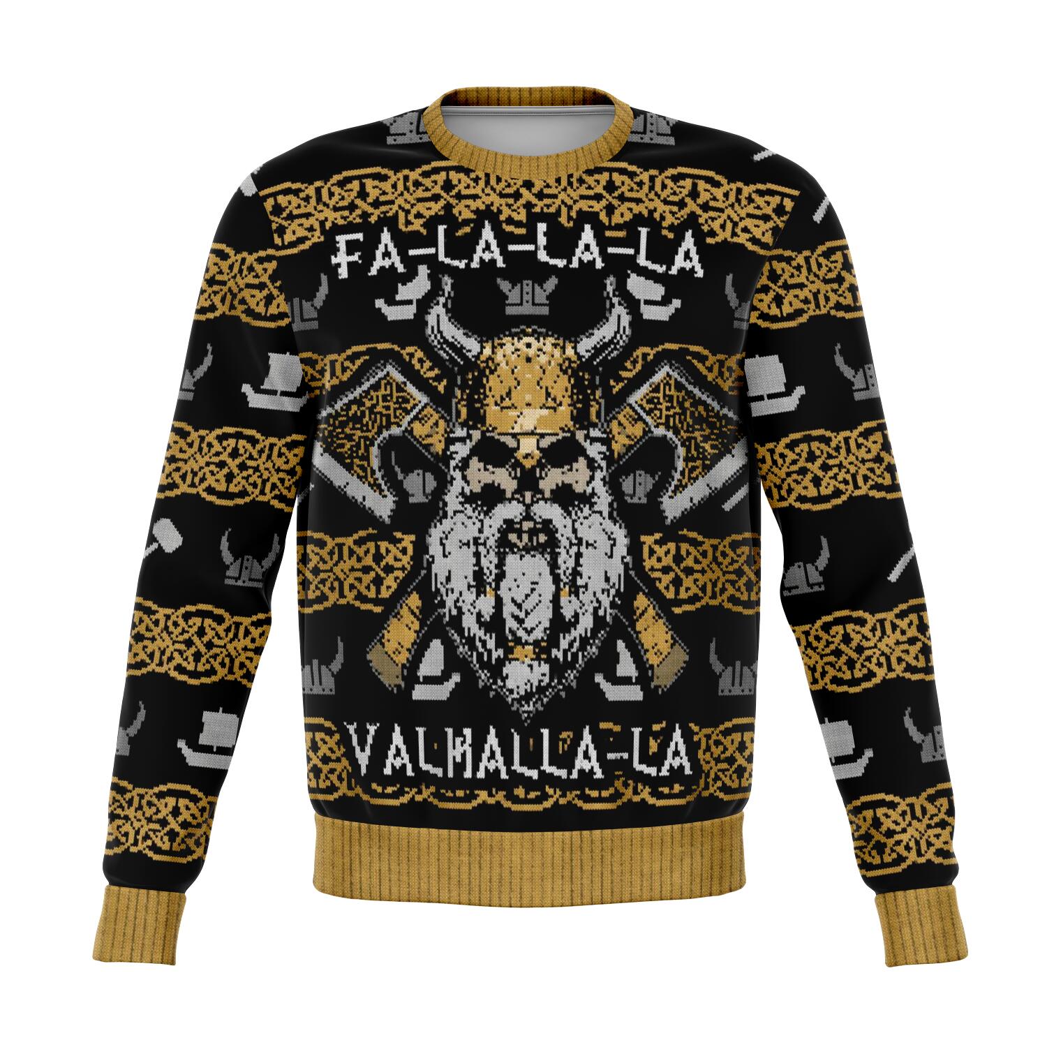 Valhalla-La Vikings Ugly Xmas Designs-Fashion Sweatshirt