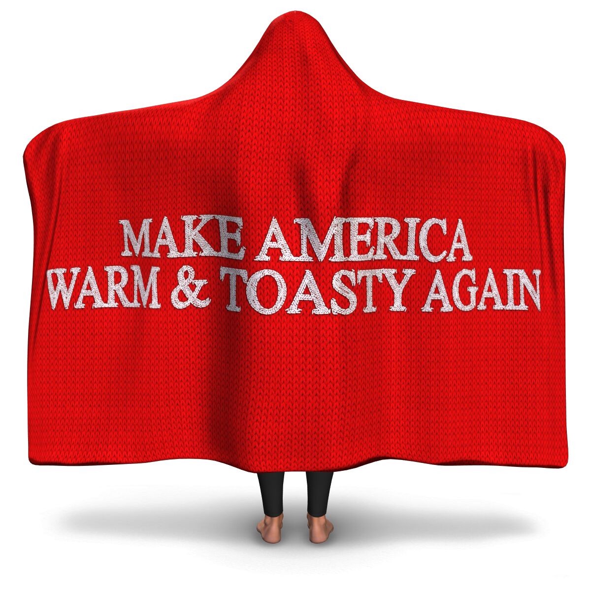 Make America Warm & Toasty Again Trump Hooded Blanket AOP-Christmas/Halloween Gift