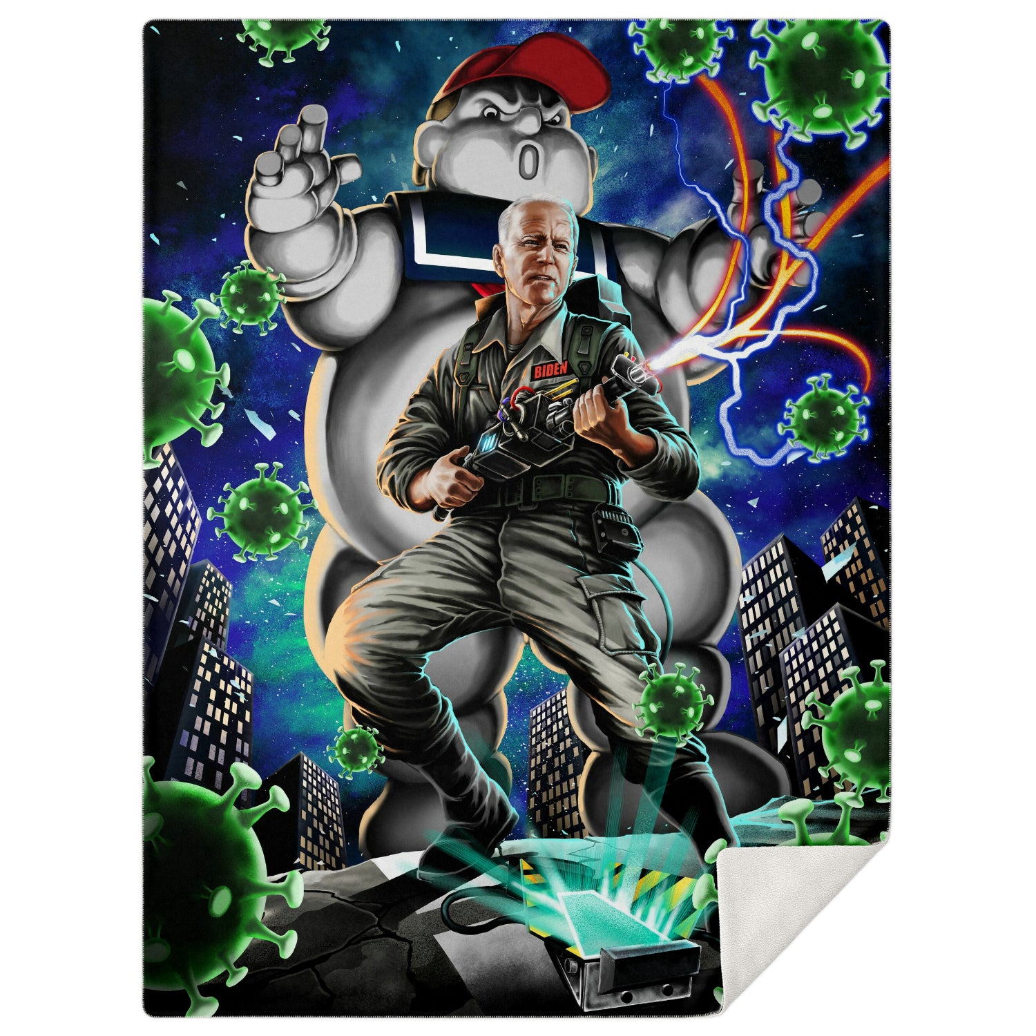 Bidenbuster Funny Premium Microfleece Blanket AOP - Christmas Gift