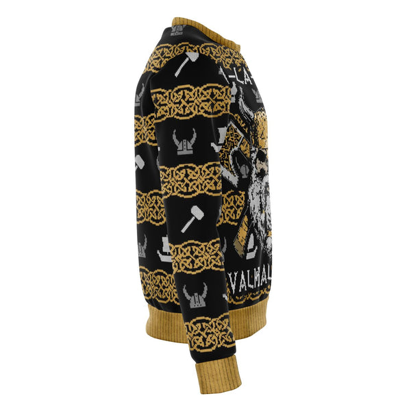 Valhalla-La Vikings Ugly Xmas Designs-Fashion Sweatshirt