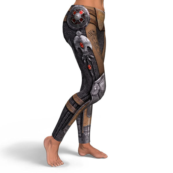 Vikings Warrior 3D Leggings AOP - Halloween/Christmas Gift