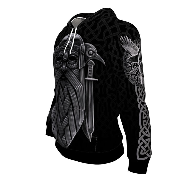 Vikings Odin AOP Hoodie High Quality - Christmas/Halloween Gift