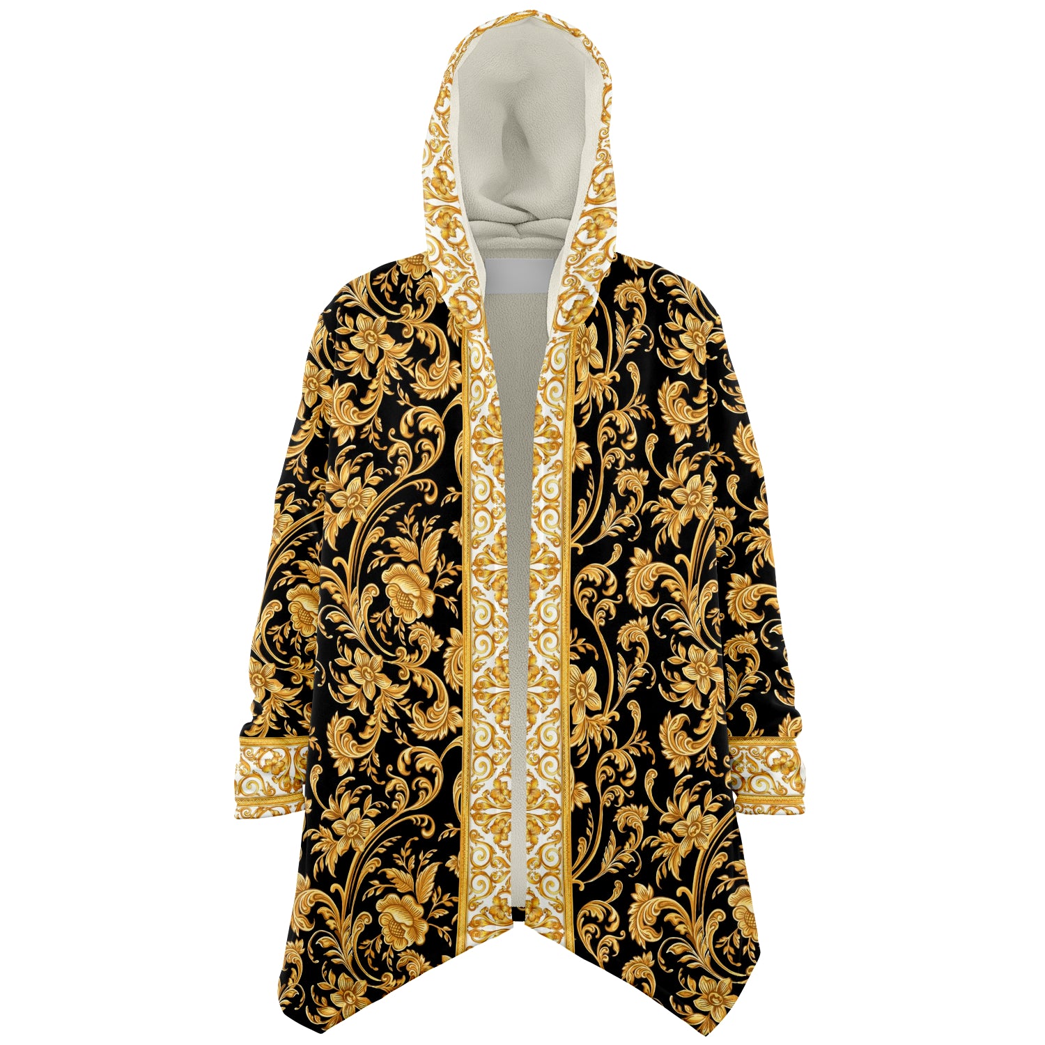 Baroque Skull Microfleece Cloak AOP - Christmas Gift for Men and Women