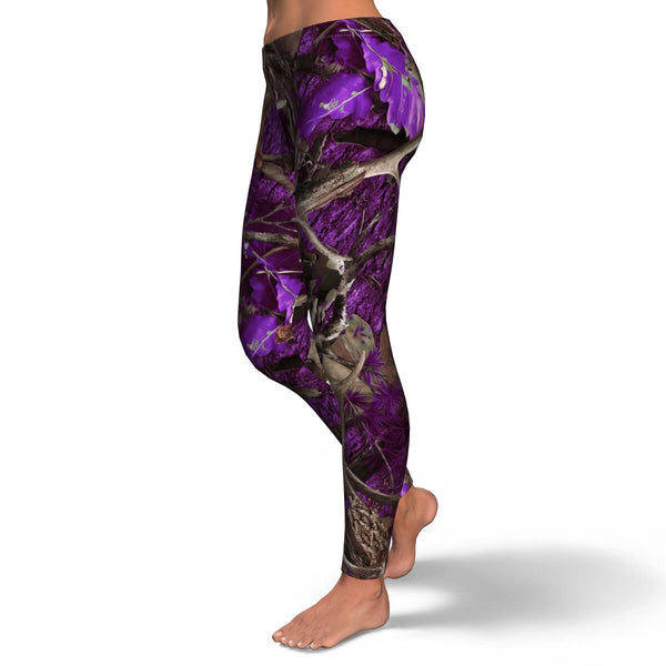 Purple Hunting Leggings AOP - Christmas/Halloween Gift for Hunting Lovers