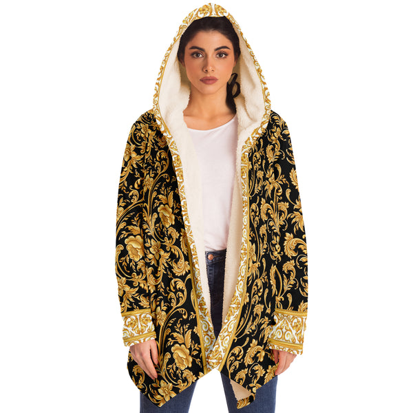 Baroque Skull Microfleece Cloak AOP - Christmas Gift for Men and Women