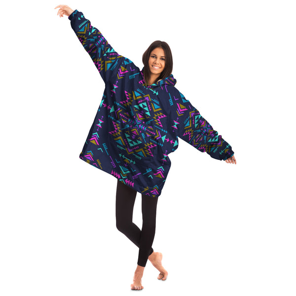 Native American Colors Snug Hoodie AOP - Christmas/Halloween Gift