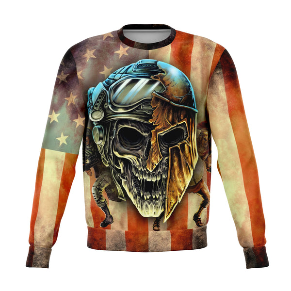 Spartan Warrior Soldier Funny Athletic Sweatshirt 3D AOP - Christmas Gift for Men and Women