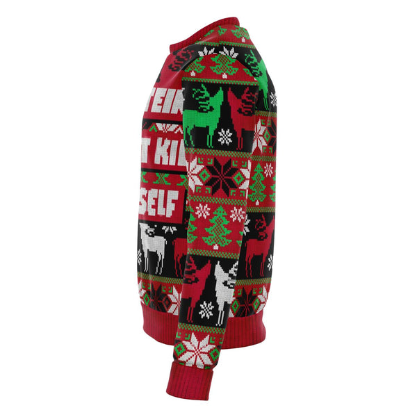 Epstein Didn't Kill Himself Ugly Xmas Fashion AOP Sweatshirt - Christmas/Halloween Gift