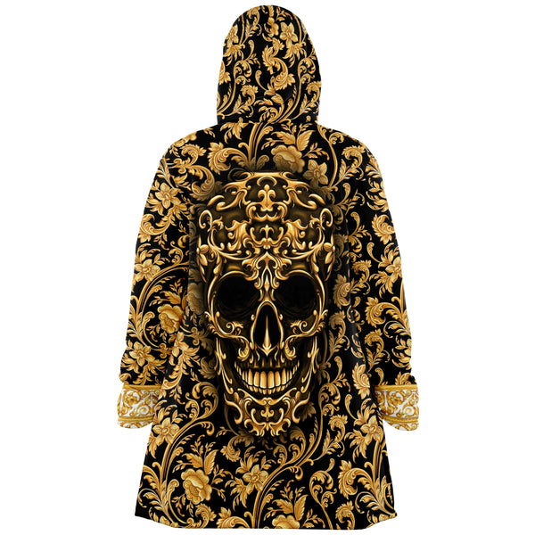 Baroque Skull Microfleece Cloak AOP - Christmas Gift for Men and Women