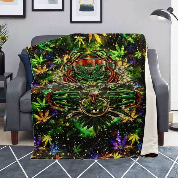 Cannabeast Premium Microfleece Blanket AOP - Christmas Gift for Men and Women