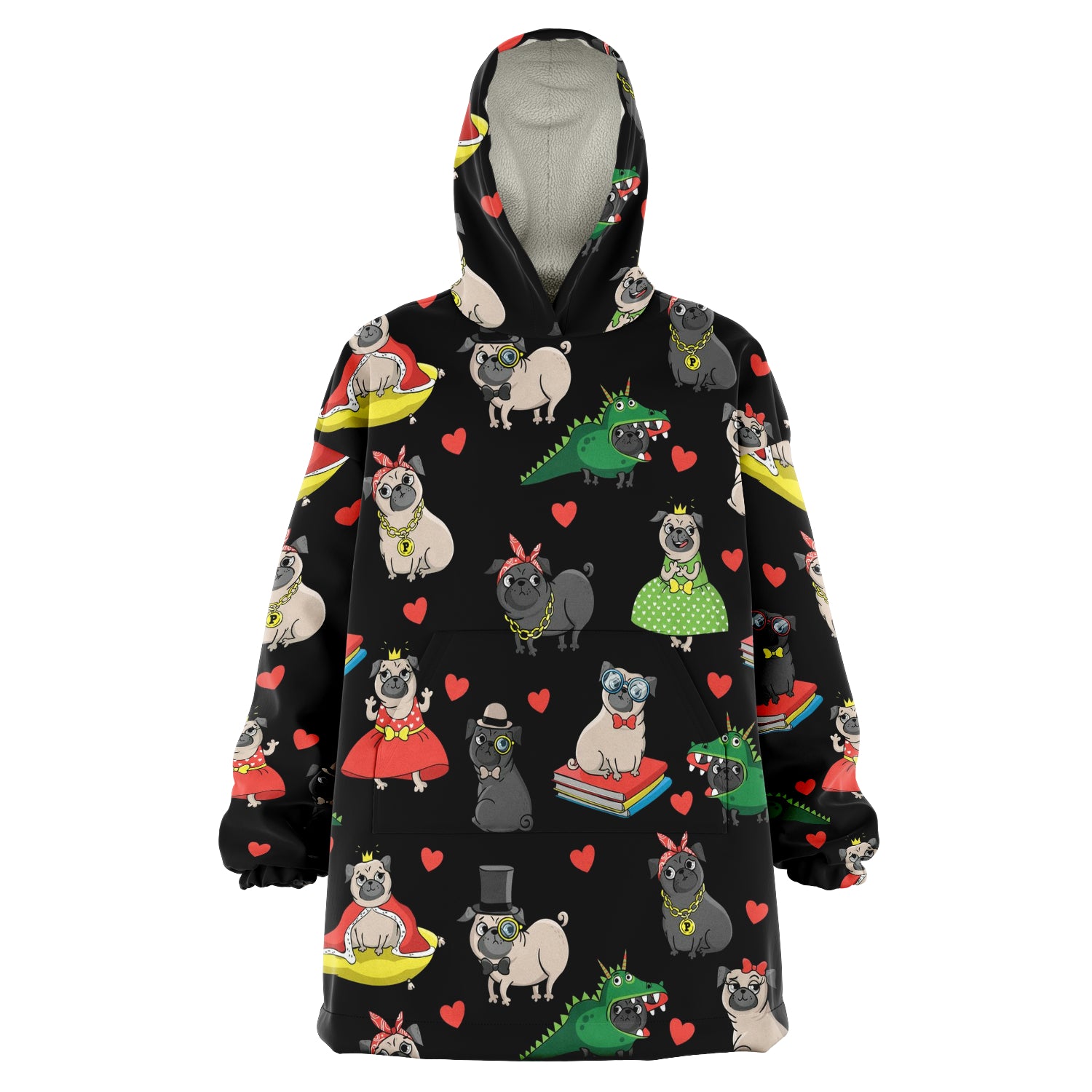 Pugs Snug Hoodie AOP Christmas/Halloween Snug Hoodie Men & Women Gift