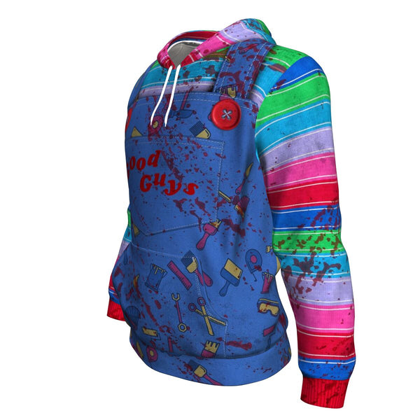 Chucky Halloween Inspired Hoodie AOP Horror Fancy Dress Costume Sweet Dreams Nightmare