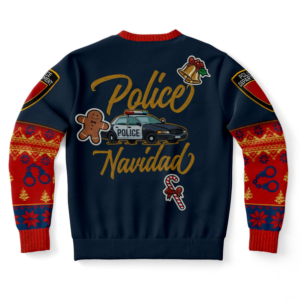 Police Navidad Funny Athletic Ugly Sweatshirt AOP - Xmas Gift