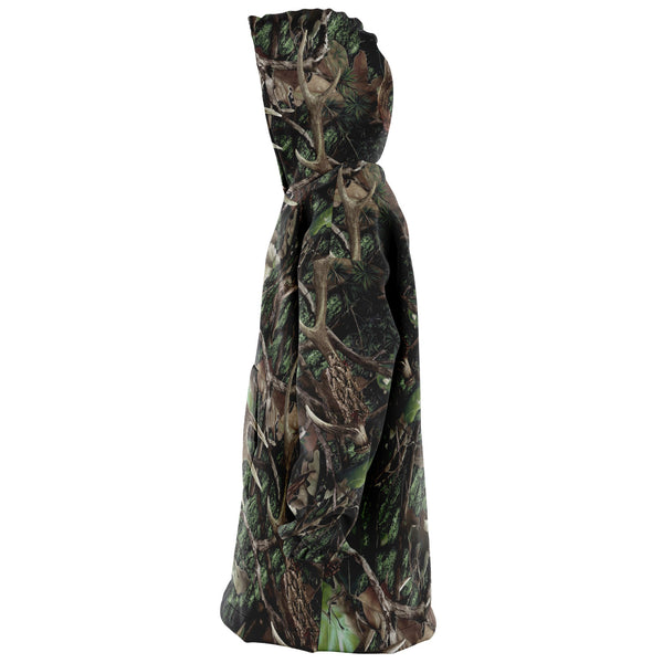 Green Hunting Camouflage Snug Hoodie AOP - Christmas/Halloween Gift
