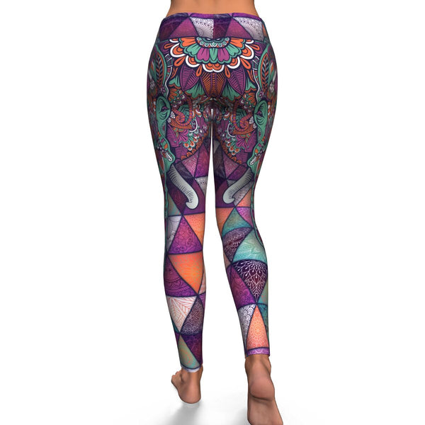 Mandala Elephant AOP Leggings Tatto Design - Christmas/Halloween Gift