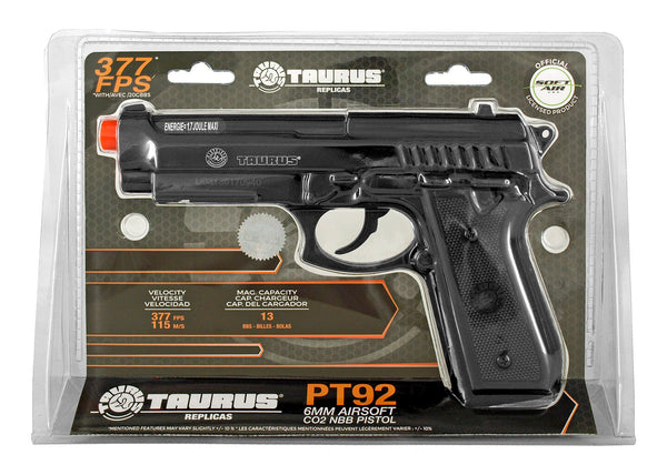 Taurus Officially licensed PT92 CO2 Powered NBB Gas Airsoft Pistol Gun M9 Style 377 FPS