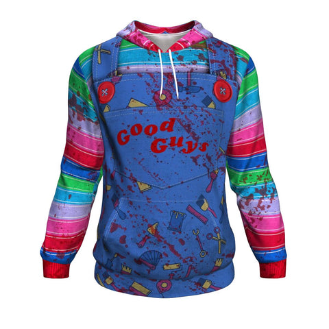 Chucky Halloween Inspired Hoodie AOP Horror Fancy Dress Costume Sweet Dreams Nightmare
