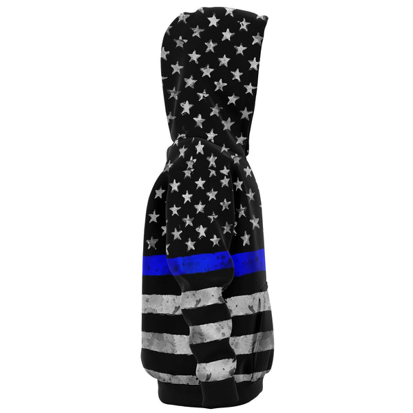 Blue Line Police Design for Xmas - Fashion Kids Hoodie