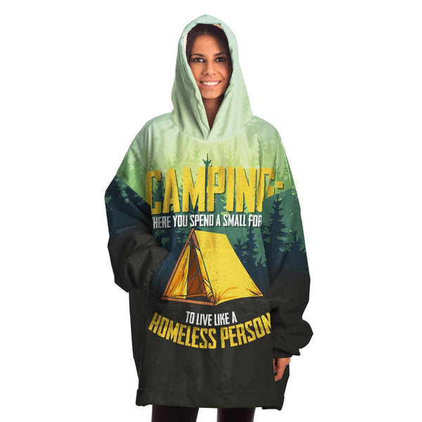 Live Like a Homeless Person Camping Homeless Man - Snug Hoodie AOP