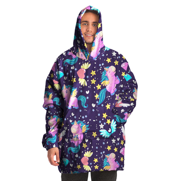 Space Unicorn Snug Hoodie AOP - Christmas/Halloween Snug Hoodie Men & Women Gift