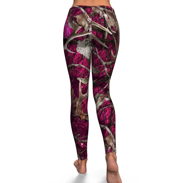 Pink Hunting Leggings AOP - Christmas/Halloween Gift for Hunting Lovers