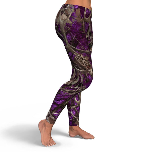 Purple Hunting Leggings AOP - Christmas/Halloween Gift for Hunting Lovers