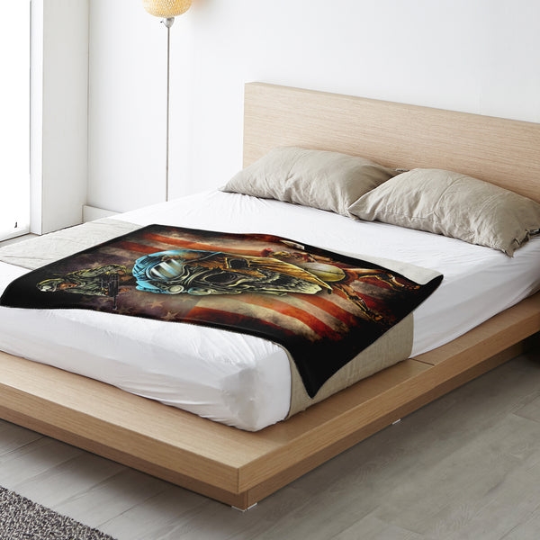 Spartan Warrior Soldier Premium Microfleece Blanket 3D AOP - Christmas Gift for Men and Women