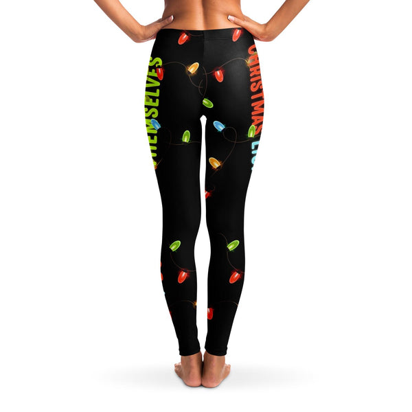 Funny premium Leggings CHRISTMAS LIGHTS ARE LIKE EPSTEIN Don't Hang Themselves - Ugly Xmas Gifts