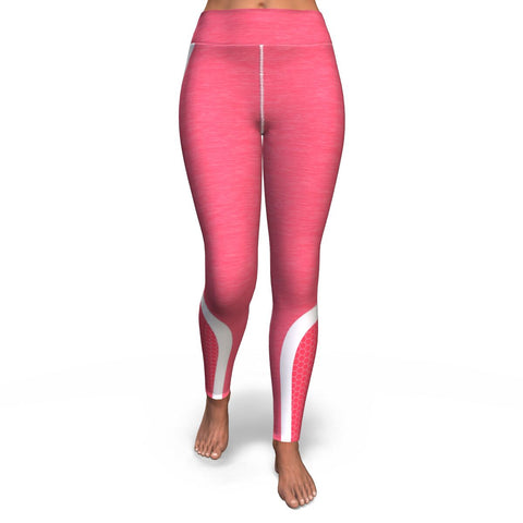 Hexagon Yoga Leggings AOP Athletic Design (Pink/White) - Christmas/Halloween Gift