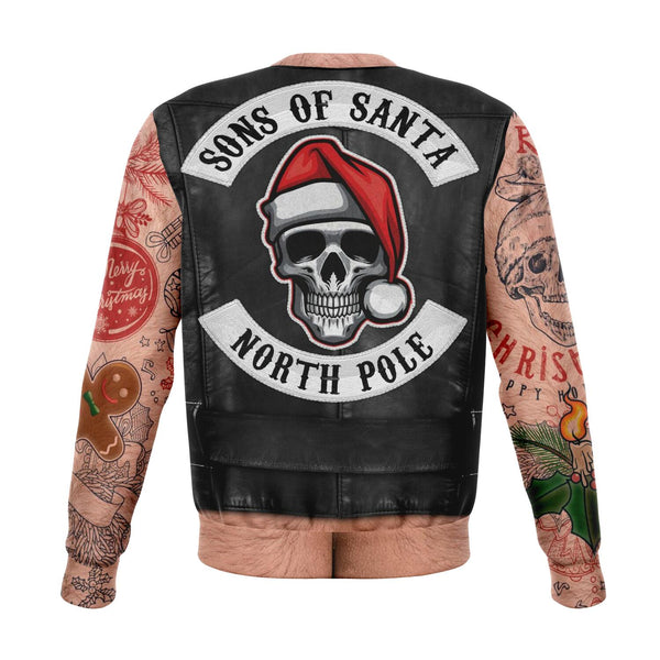 Sons of Santa Nude Ugly Christmas Design Motorcycle Sweatshirt