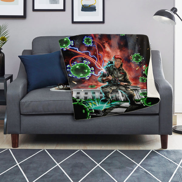 Trumpbuster Funny Premium Microfleece Blanket AOP - Christmas Gift