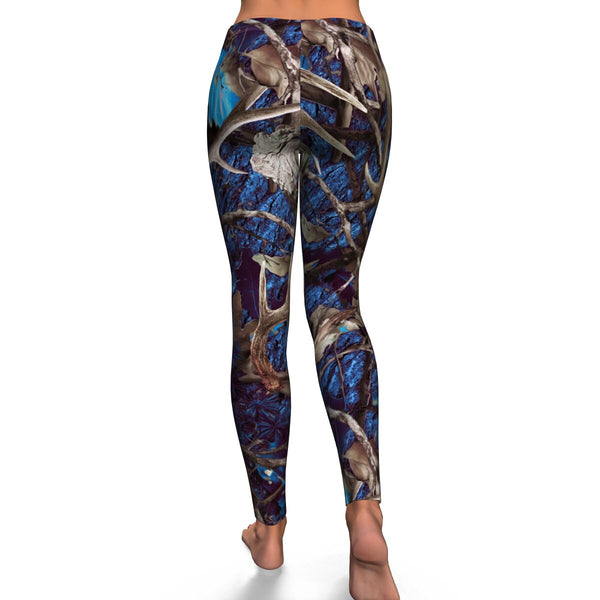 Turquoise Hunting Leggings AOP - Christmas/Halloween Gift for Hunting Lovers