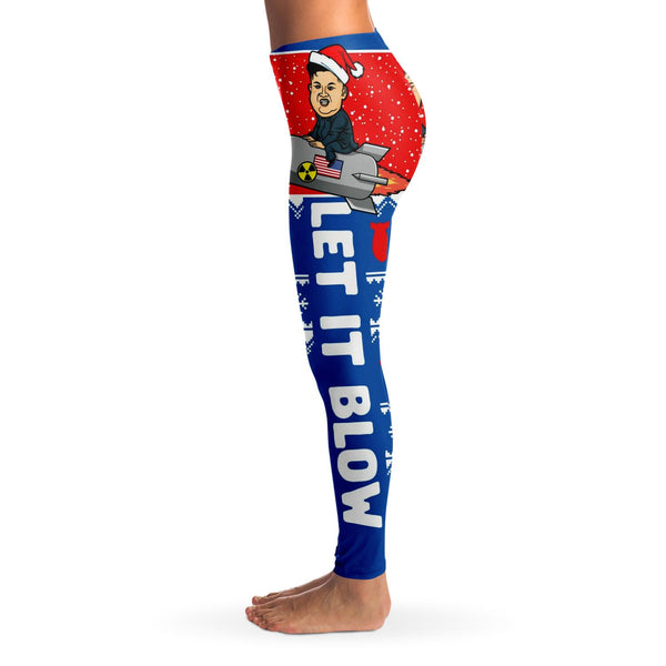 LET IT BLOW premium leggings for christmas-Ugly Xmas Gift
