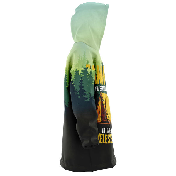 Live Like a Homeless Person Camping Homeless Man - Snug Hoodie AOP