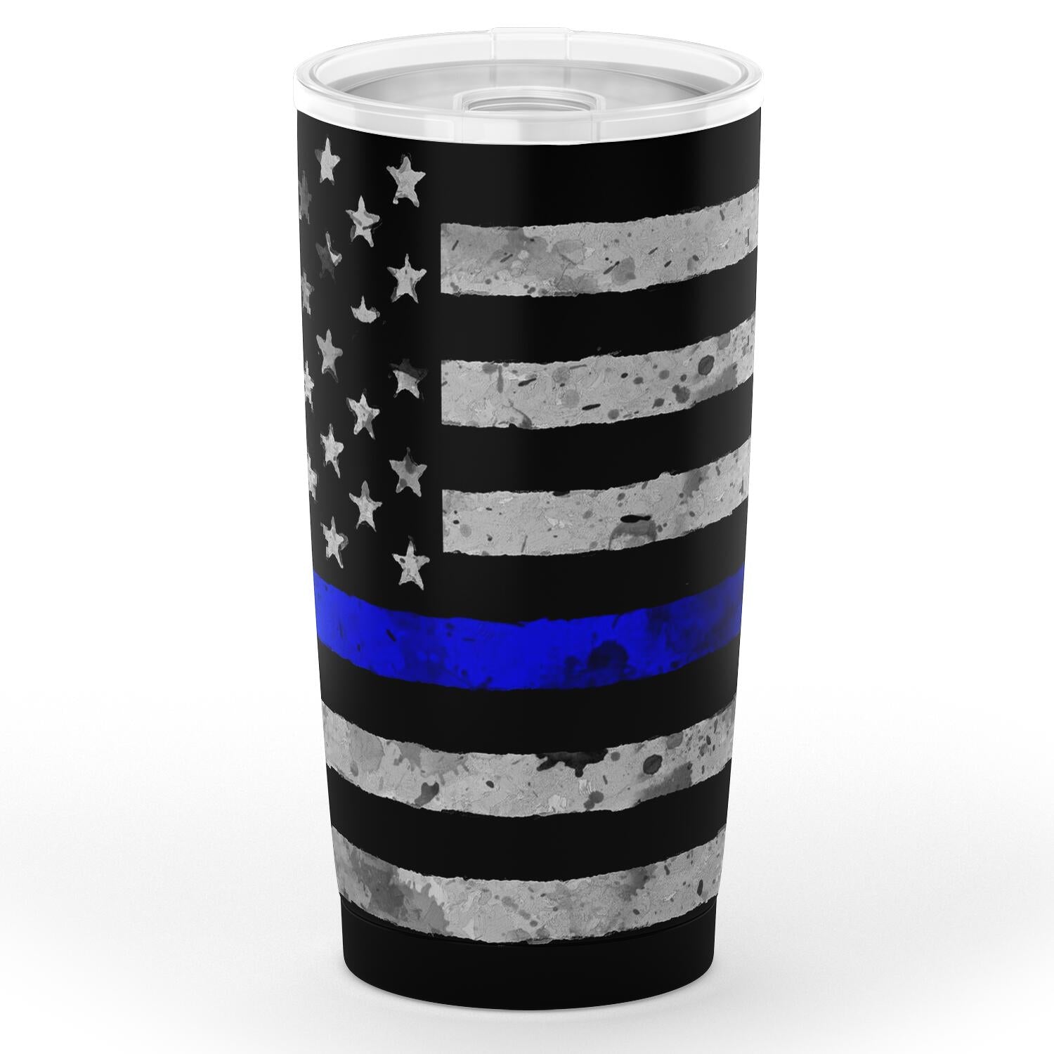 Blue Line Police Flag - 4th of July special design 20oz Tumbler AOP