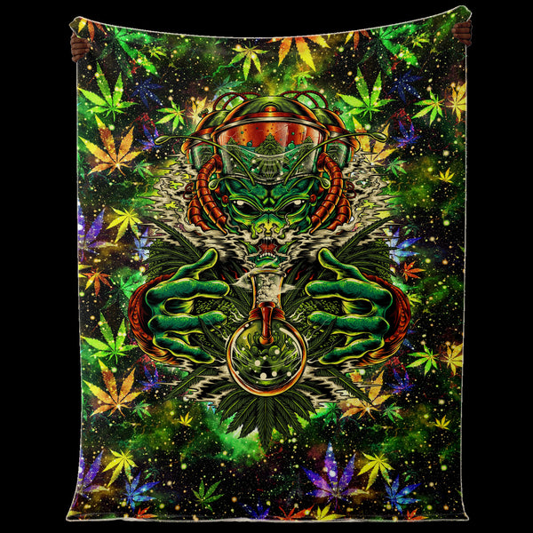 Cannabeast Premium Microfleece Blanket AOP - Christmas Gift for Men and Women